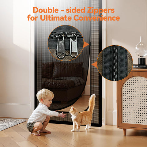 BFNN cat screen door compatible with various door frames