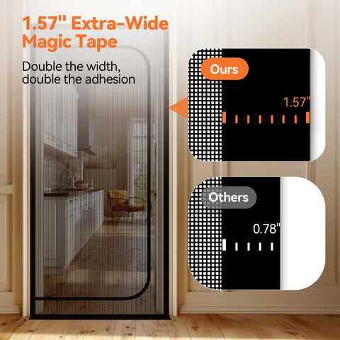 BFNN cat screen door easy Velcro installation, tool-free
