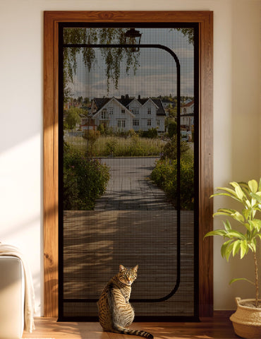 BFNN cat screen door extra tall mesh for containment and airflow
