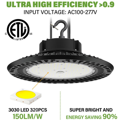 BFT UFO high bay is 0-10V dimmable for flexible brightness