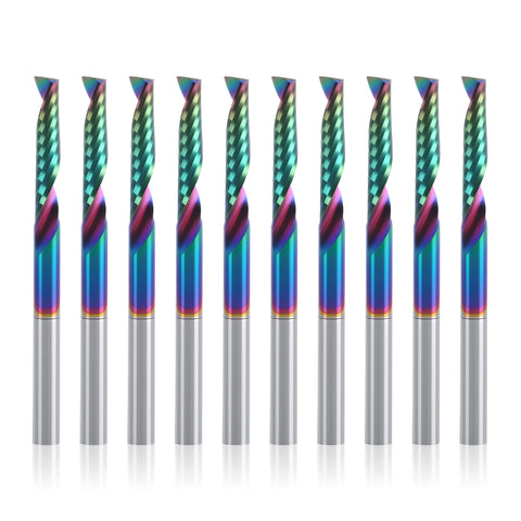 BFVV 10pcs O Flute Bit Set in package for versatile CNC routing.