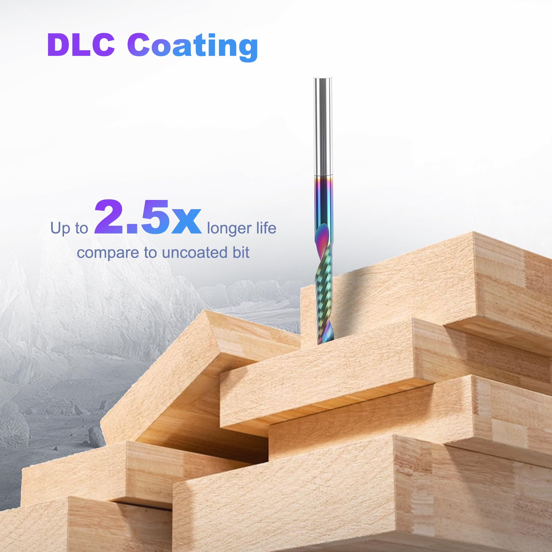 BFVV O Flute spiral edge design; efficient chip evacuation.