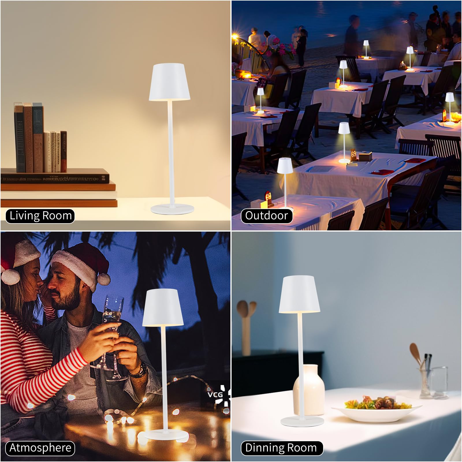 BGFHome dining/bar ambience with warm, inviting light from cordless lamps