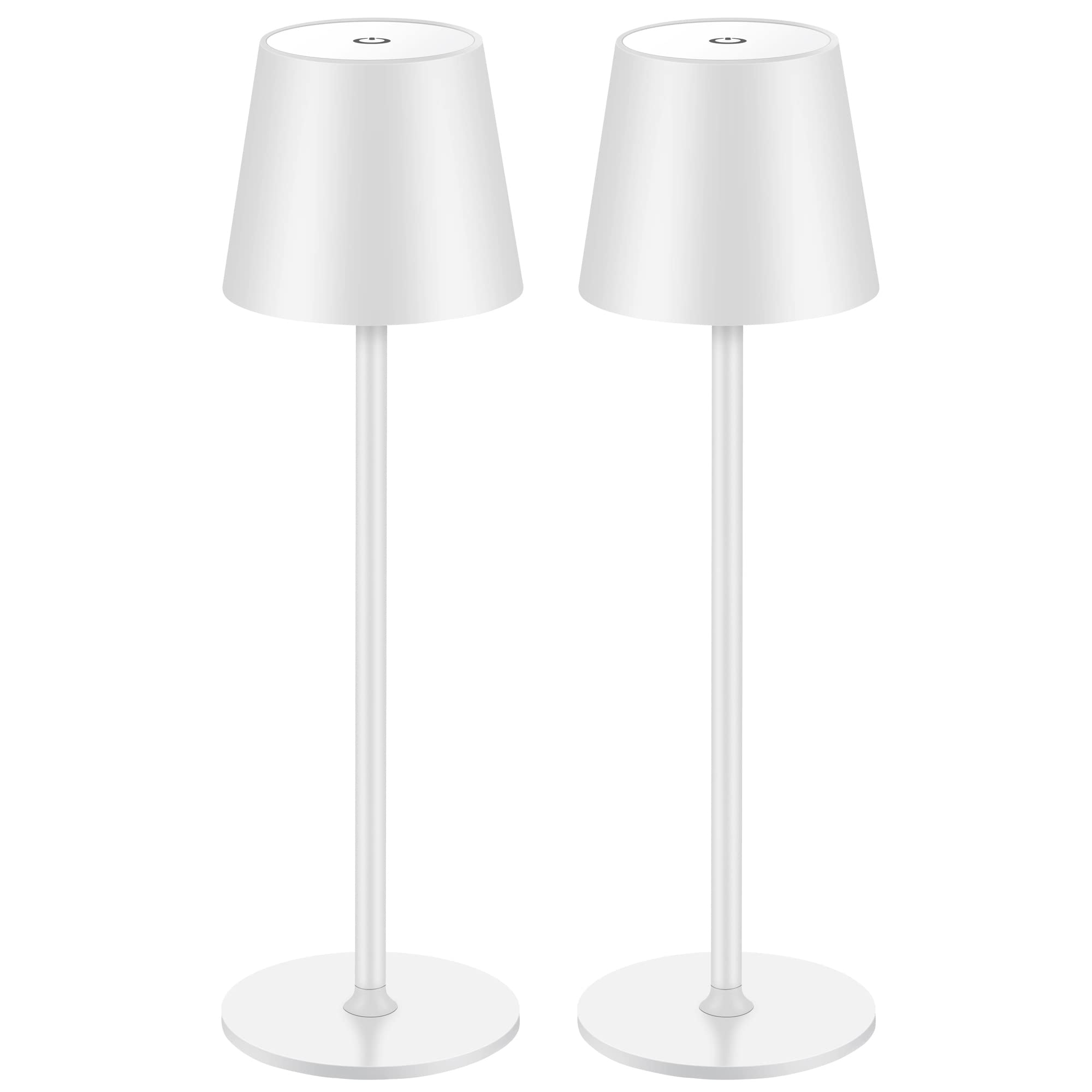 BGFHome 2Pack cordless table lamp front view, minimalist design for modern spaces
