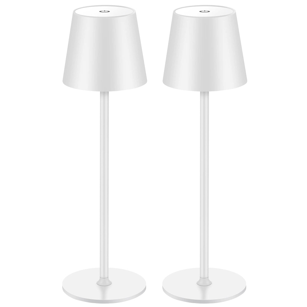 BGFHome 2Pack cordless table lamp front view, minimalist design for modern spaces