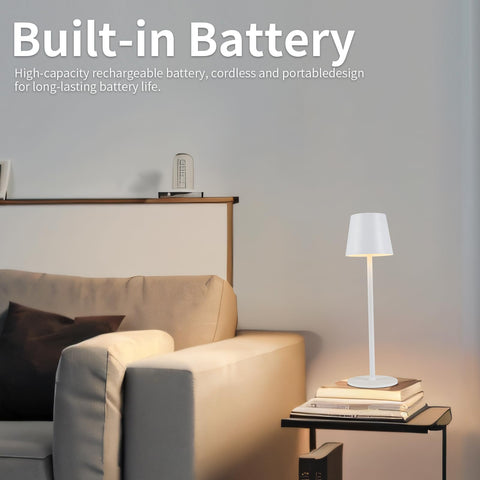 BGFHome 2Pack cordless table lamp USB-C port for easy charging from either side