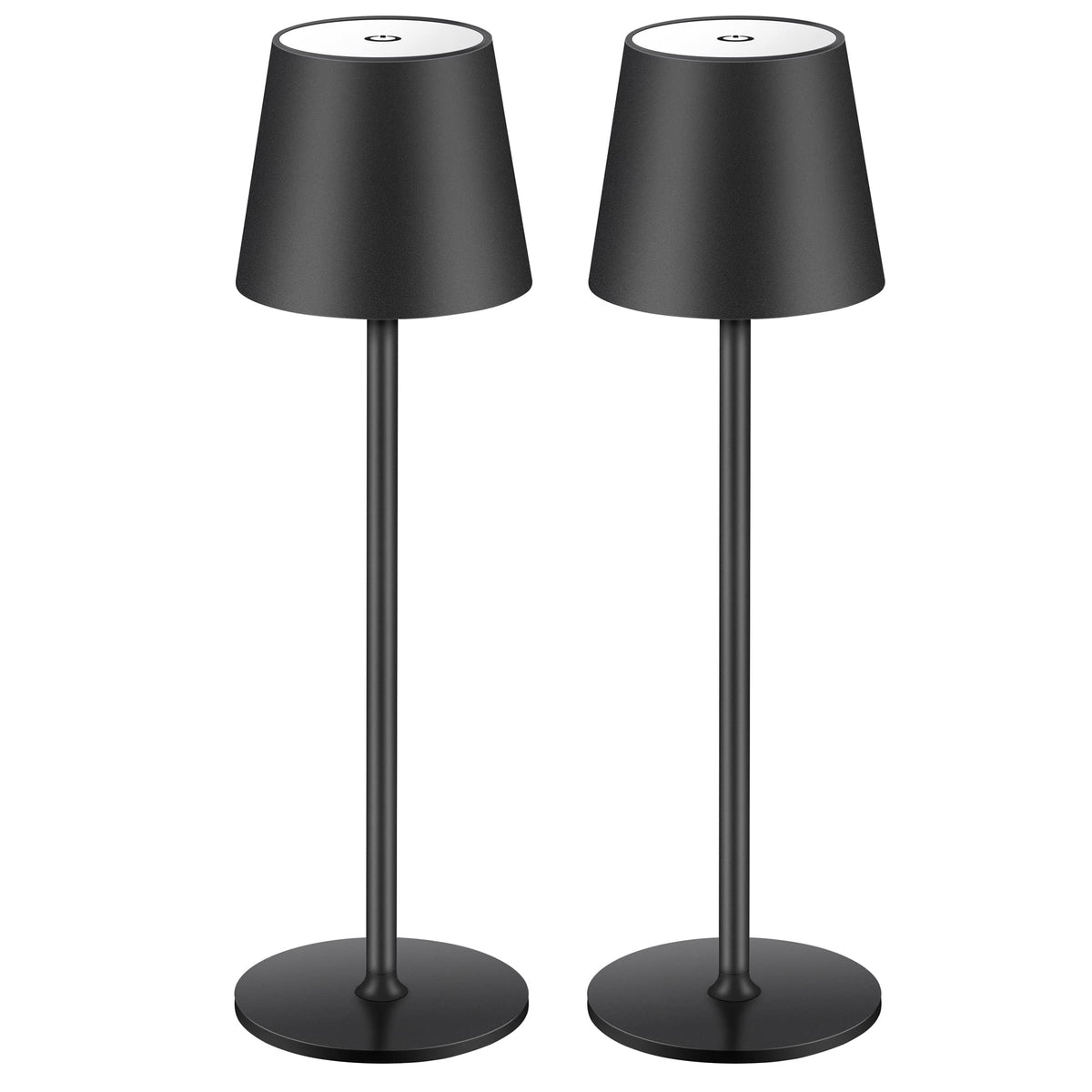 BGFHome cordless table lamp 2-pack black delivers ambient lighting.