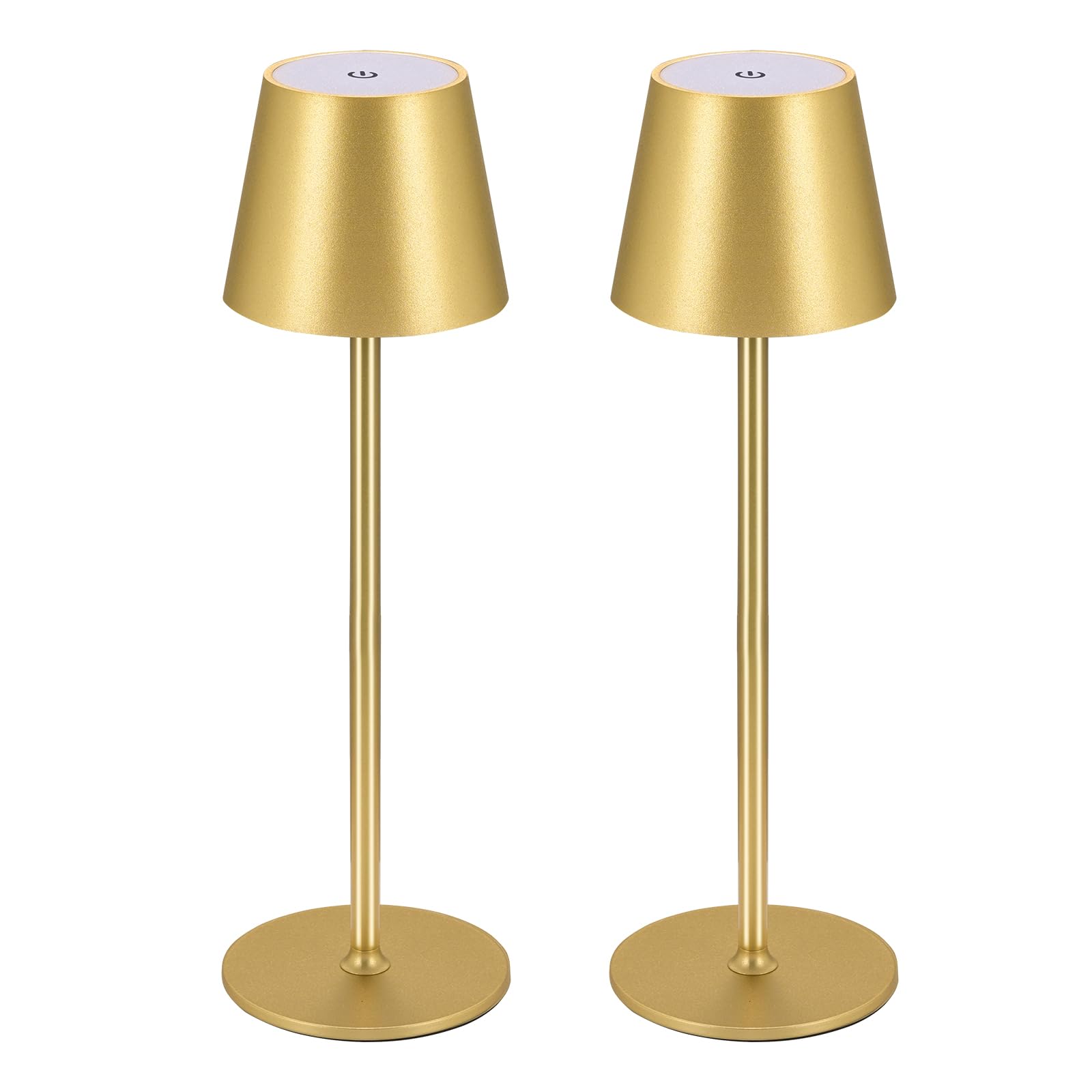 BGFHome cordless table lamp gold base enhances any side table with warm ambient light.