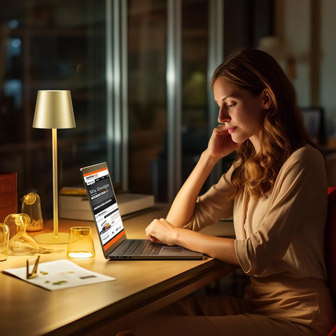 BGFHome eye-care light offers white and warm white tones for comfortable reading.