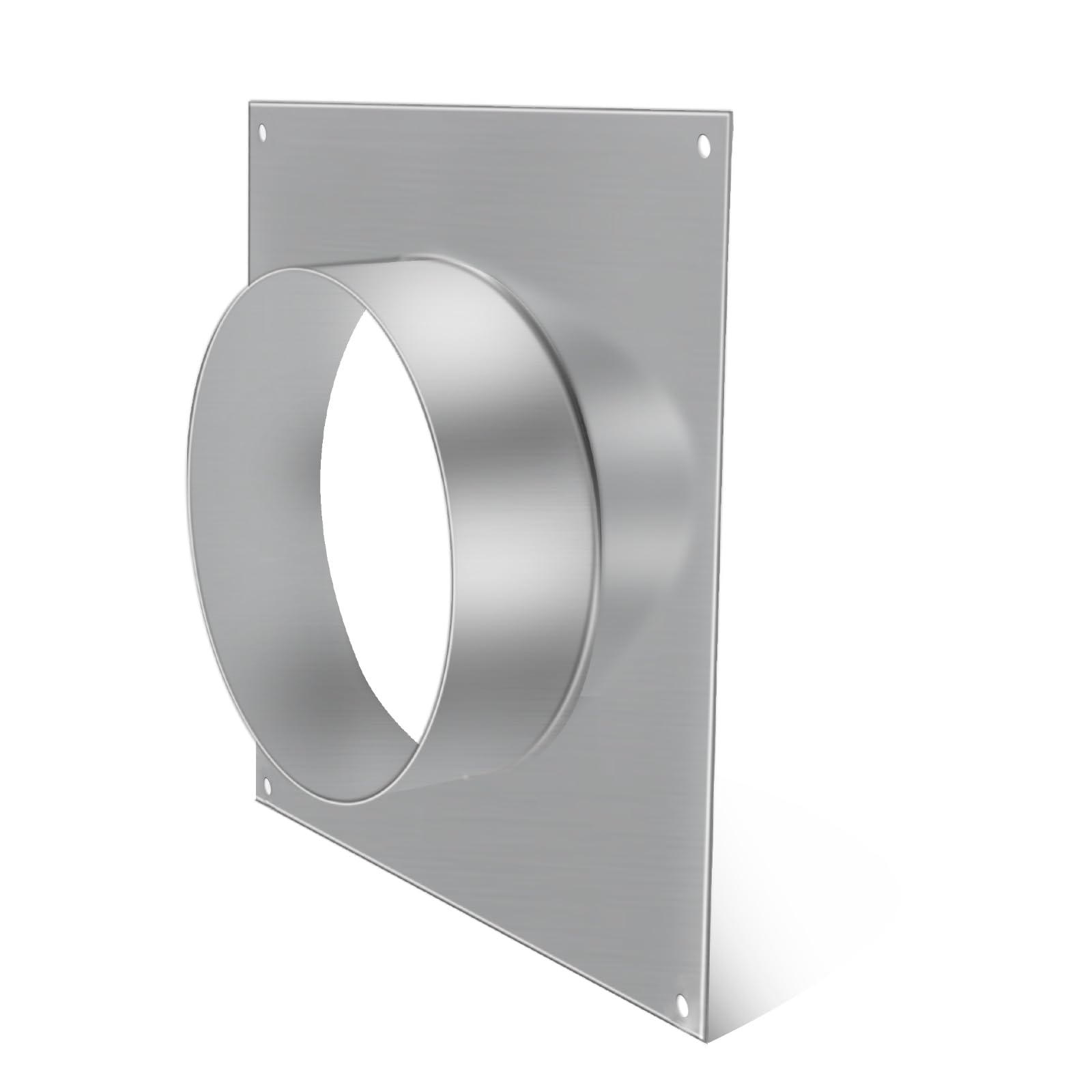 Bghdas 4 inch duct flange front view, durable galvanized steel for reliable air connections.