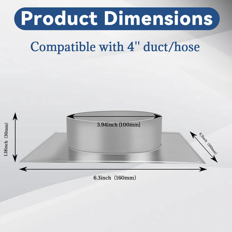 Bghdas duct flange installed on wall for a clean, seamless transition.