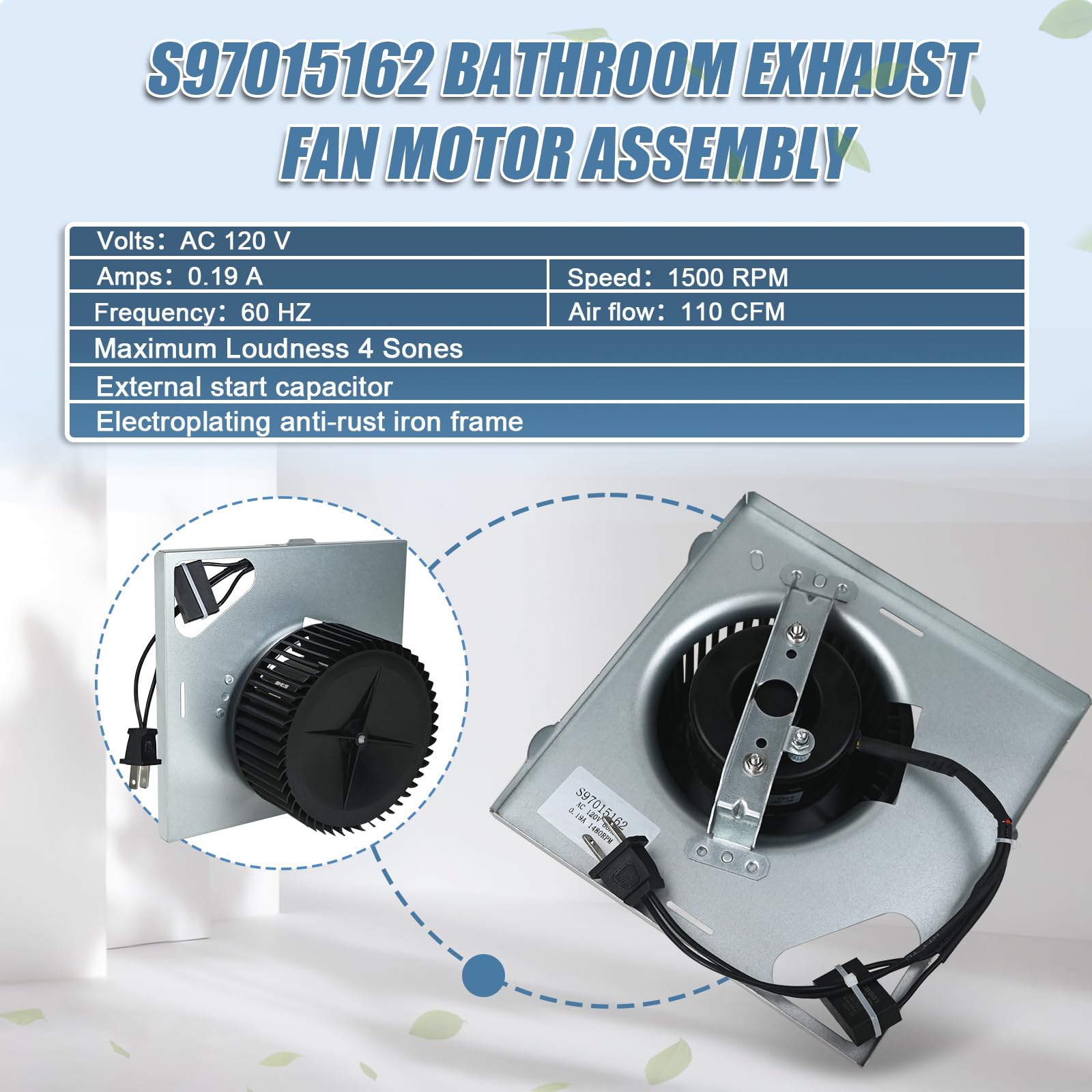 Bghdas S97015162 durable aluminum frame and nylon blower