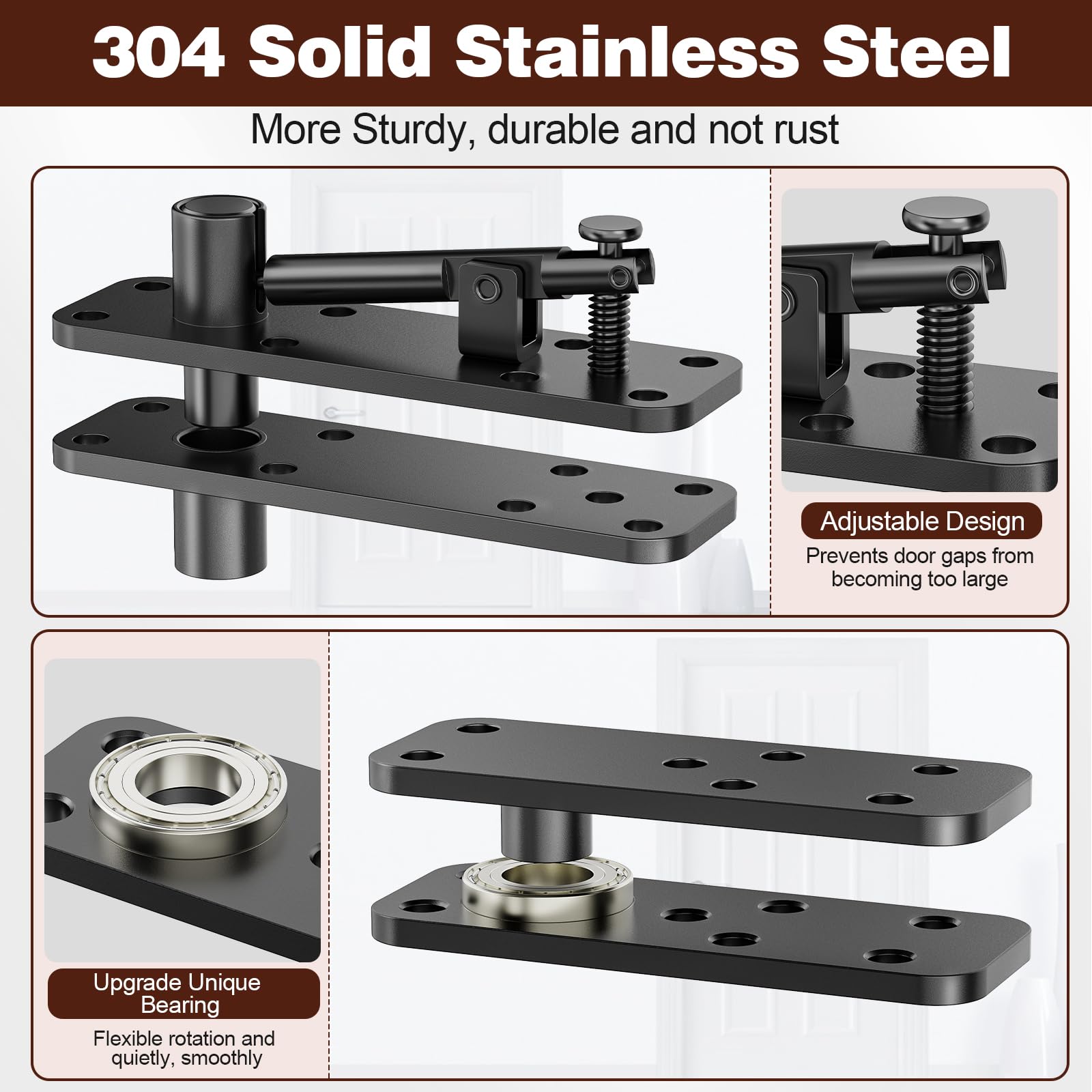 BGKBGK heavy-duty gate hinge offers bolt-on or weld-on installation.