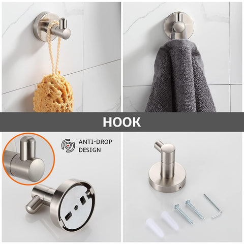 BGL brushed nickel kit includes installation screws and guide for easy mounting.