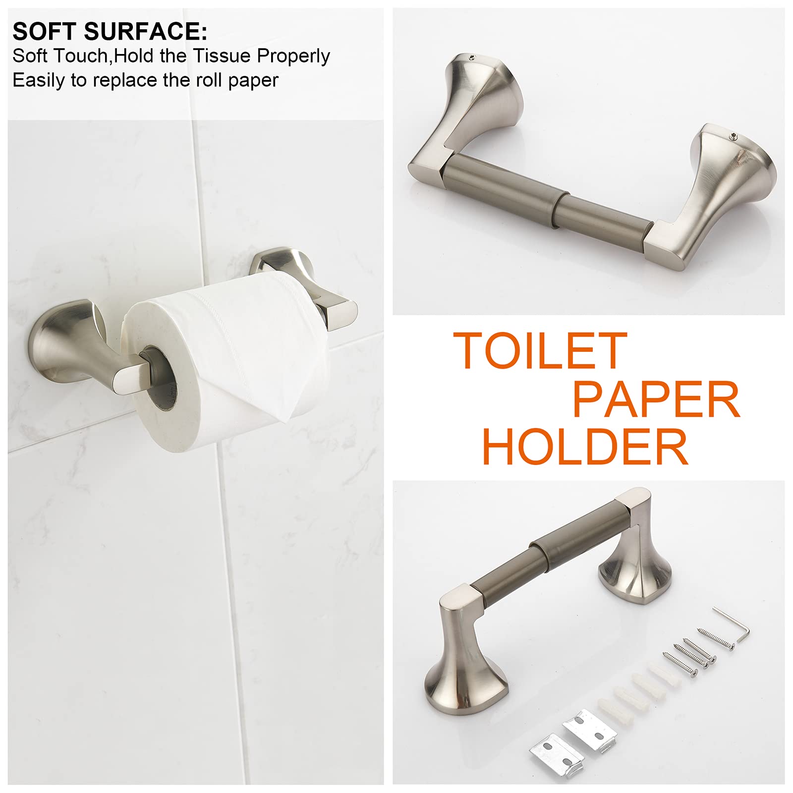 BGL Brushed Nickel towel ring beside sink for hand-drying convenience.