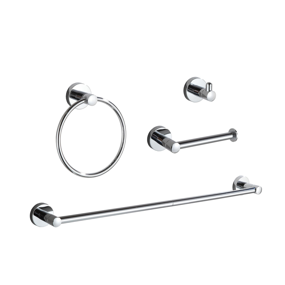 BGL chrome towel bar adjustable to 18 or 24 inches for flexible bath storage
