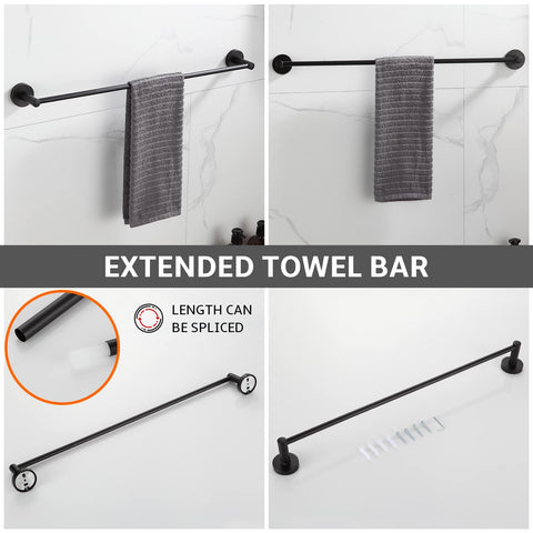 BGL matte black toilet paper hardware keeps essentials tidy.