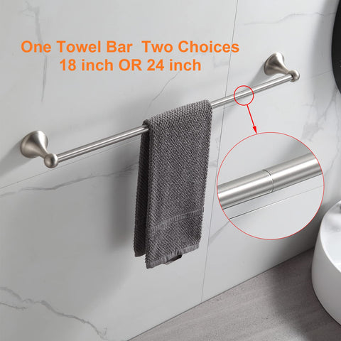 BGL brushed nickel towel ring offering easy reach and tidy hand towels.