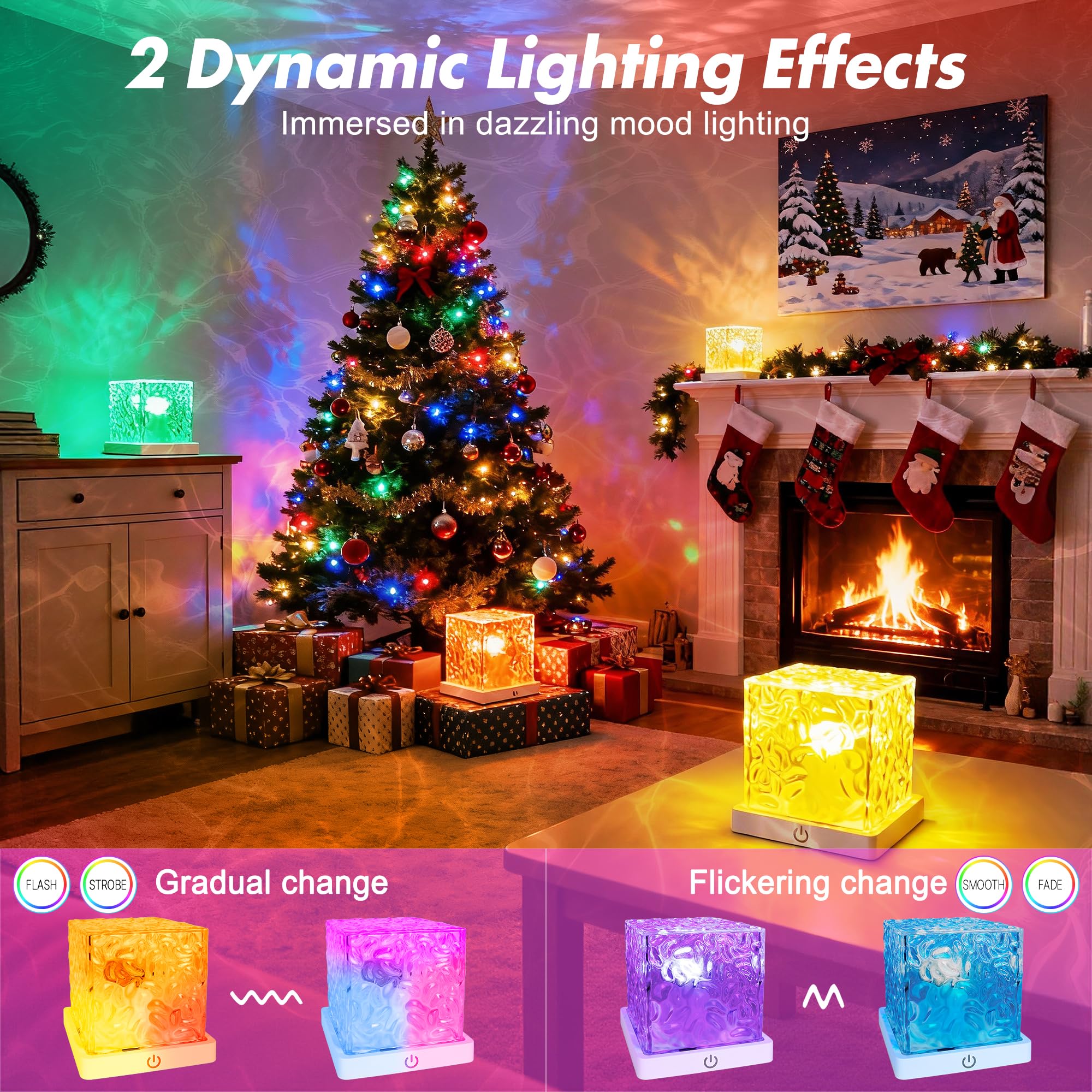 Bgmonster rotating LED beads create continuously shifting light across walls.
