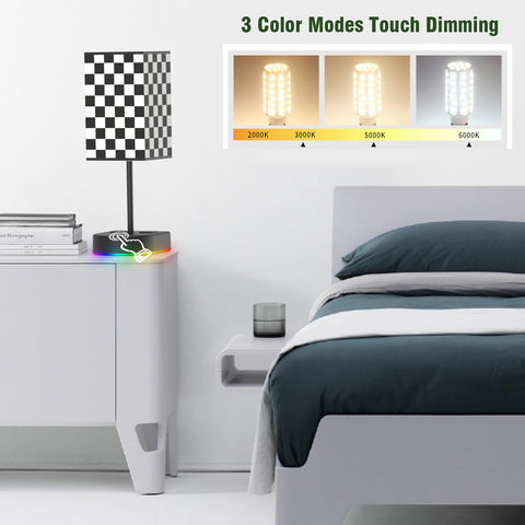 BGMUTCX lamp provides white, warm, and neutral modes for reading and ambiance.