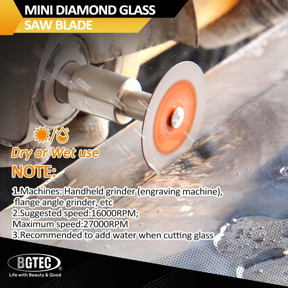 BGTEC Diamond Mini tile and marble demo highlights wet or dry cutting versatility.
