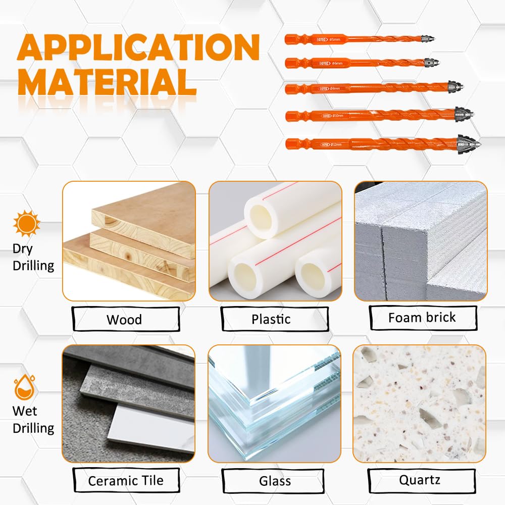 BGTEC drill bit cutting brick and masonry surfaces