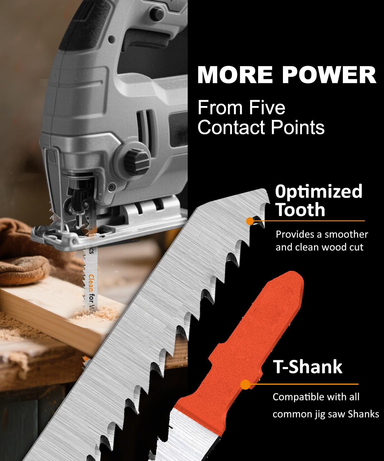 BGTEC T101B wood straight-cutting blades for clean lines.