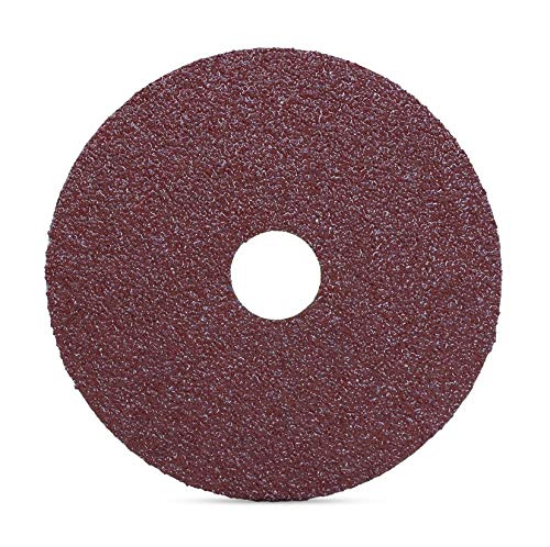 BHA aluminum oxide resin fiber disc, 5-inch with 7/8-inch arbor, ideal for weld blending.