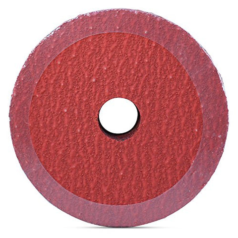 BHA ceramic resin fiber disc in action on weld blending and metal prep.