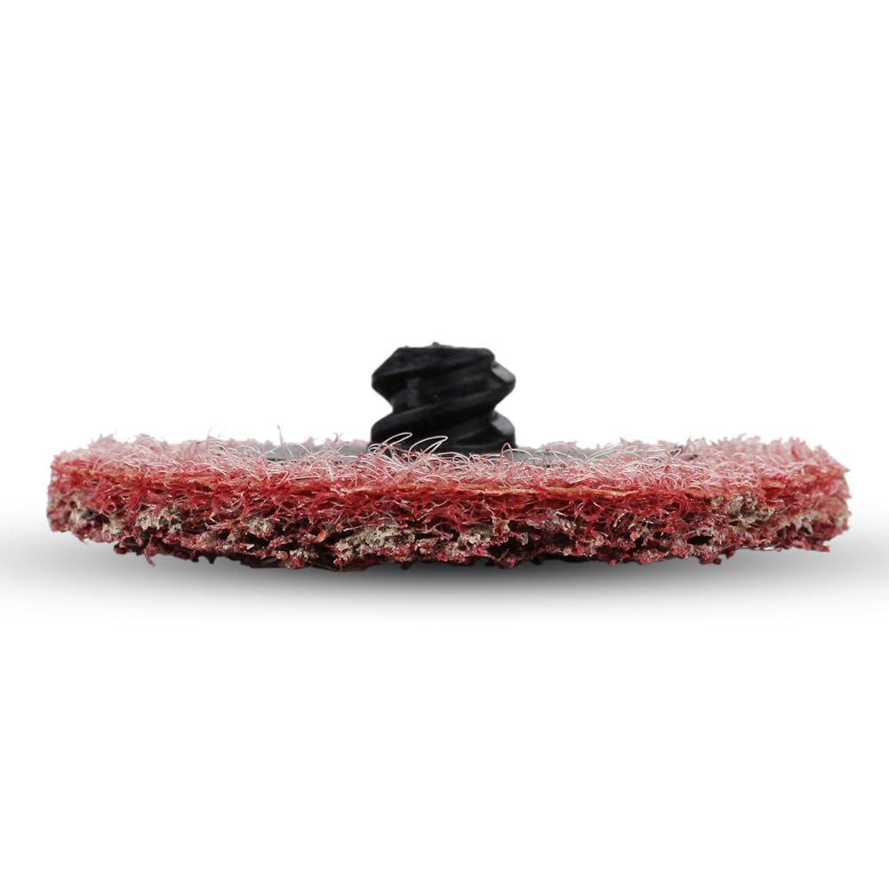 BHA 2in red disc removes weld splatter and heat discoloration efficiently