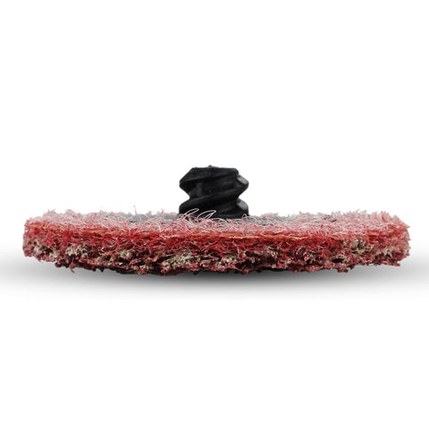 BHA 2in red disc removes weld splatter and heat discoloration efficiently