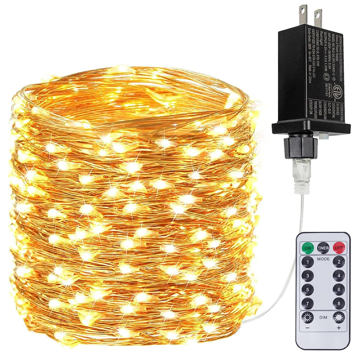BHCLIGHT 66ft 200LED fairy lights with remote illuminate spaces and create cozy ambience.