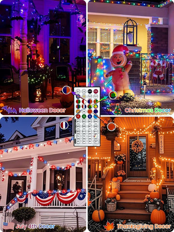 BHCLIGHT easy-install decorative lights adaptable to trees, doors, and fences.