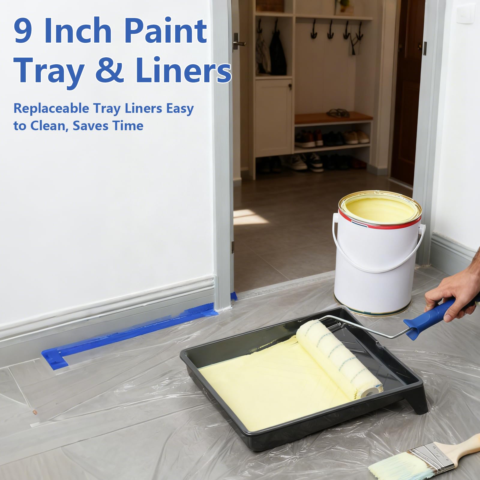 BHLUUIYER 9-inch roller covers deliver smooth, lint-free finishes.