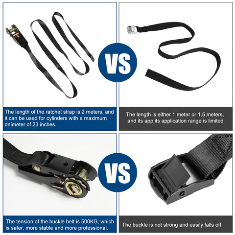 BIAJOV 6-6ft ratchet straps show adjustable tension for stability