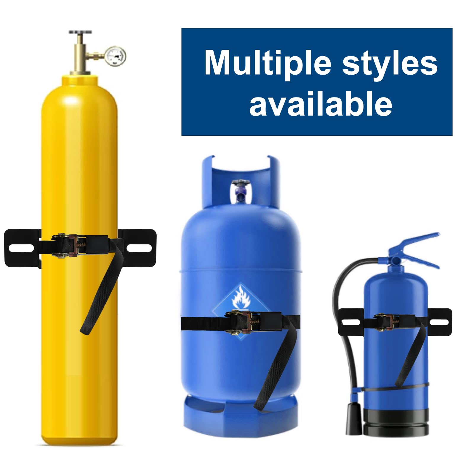 BIAJOV steel cylinder holder keeps gas tanks upright and secure