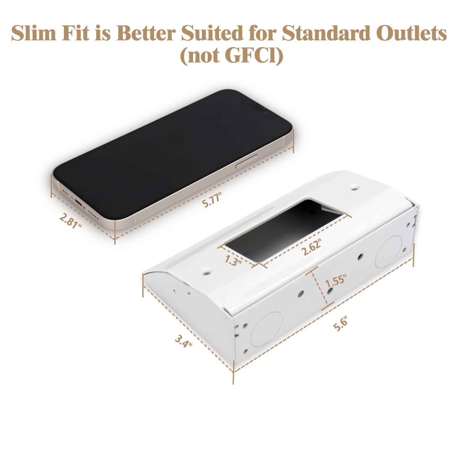 BIAOHAN under-cabinet box with durable metal housing