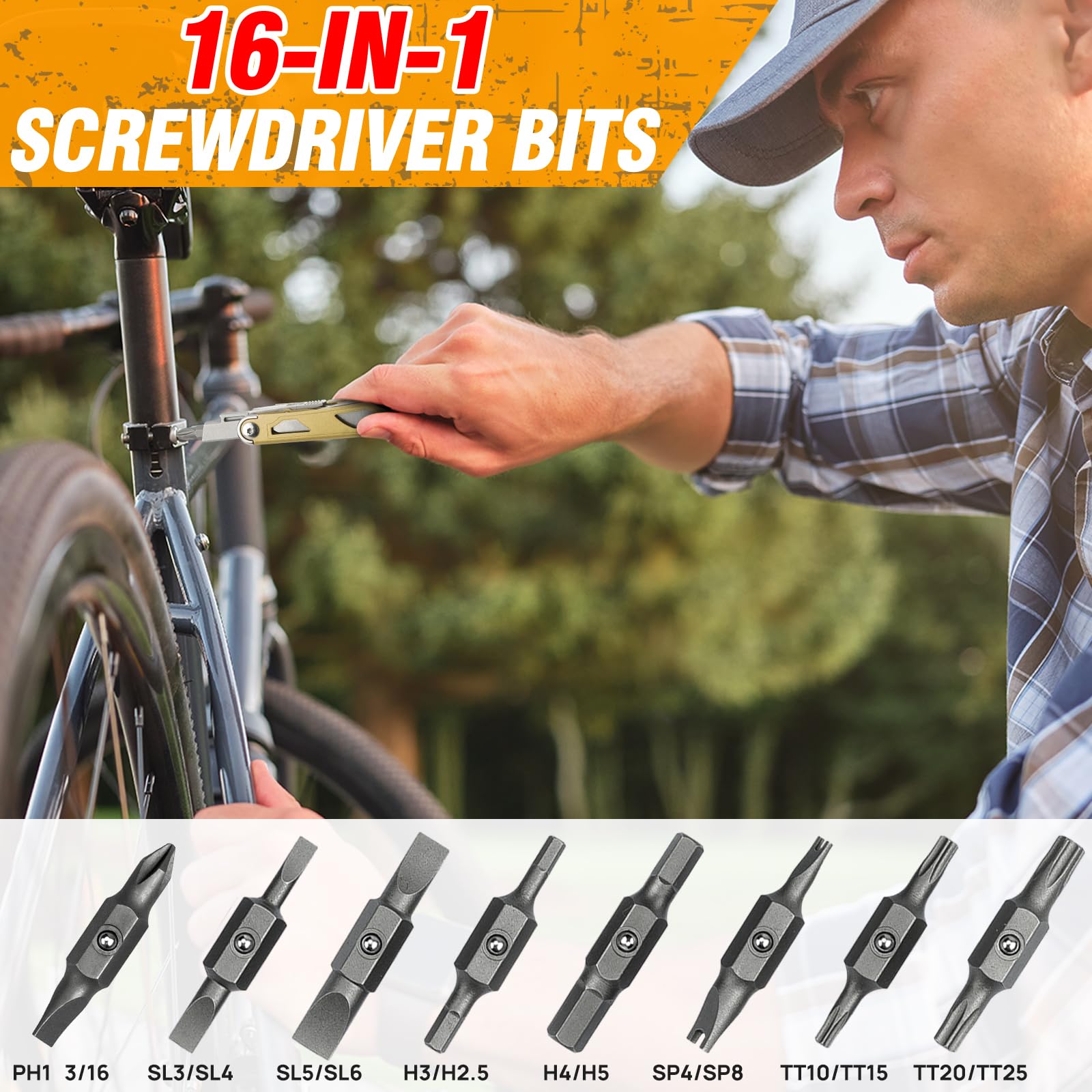 Bibury BI2045 with 16-in-1 screwdriver bits for common repairs