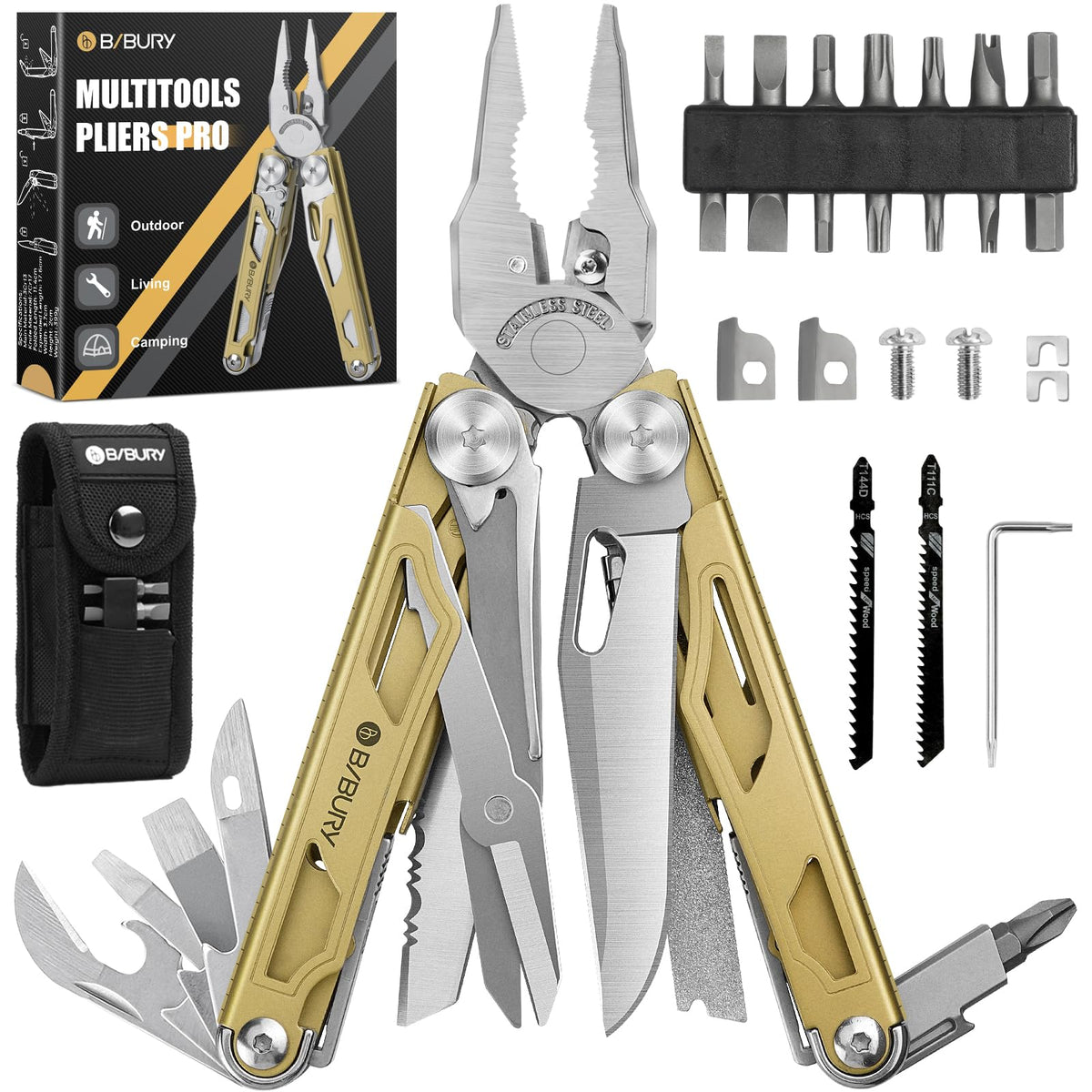 Bibury BI2045 folded multitool, compact and ready for quick outdoor tasks