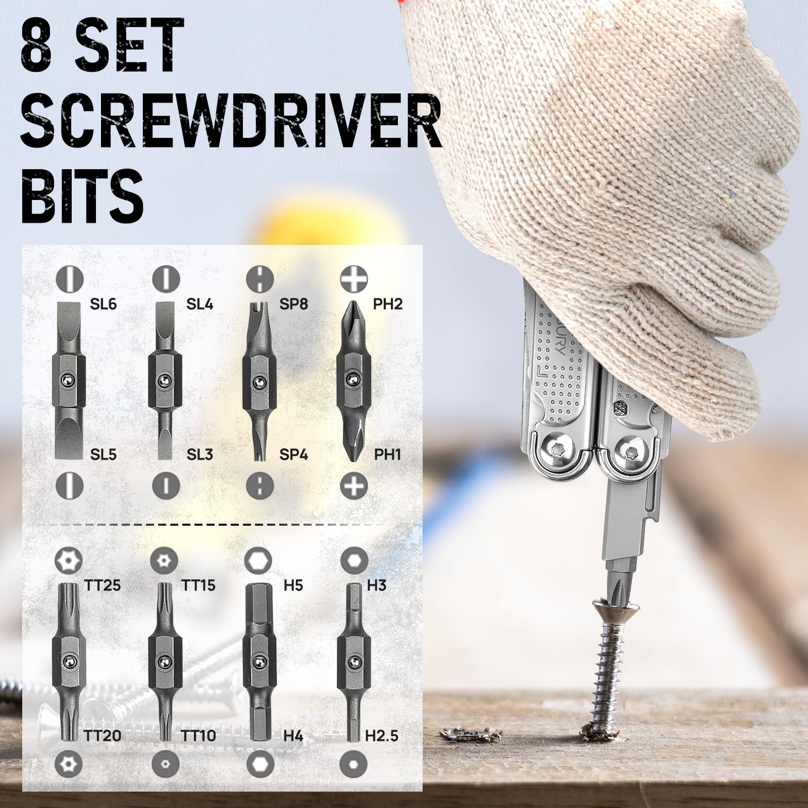 BIBURY BI2049 one-handed operation simplifies tool access during hikes.