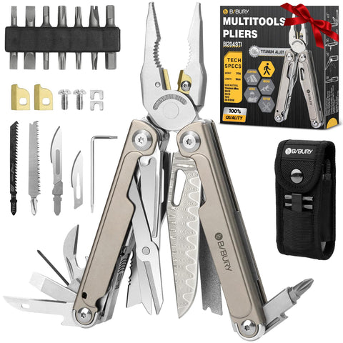 BIBURY BI2049TI titanium alloy multitool with durable handle for daily carry