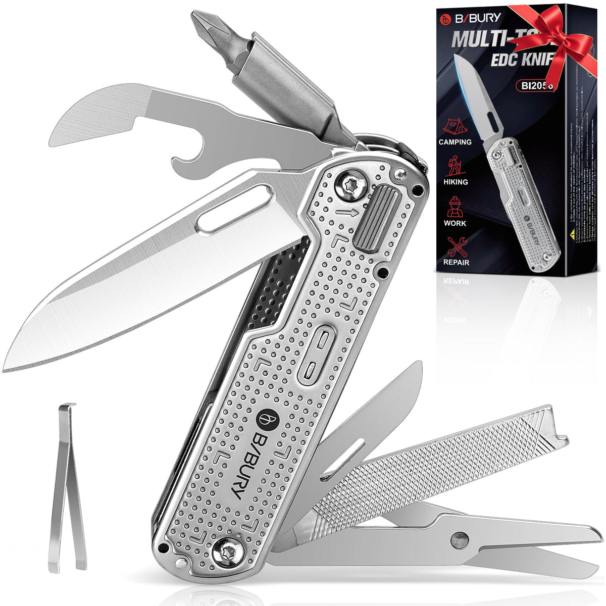 BIBURY BI2056 folding multitool with clip for quick outdoor access