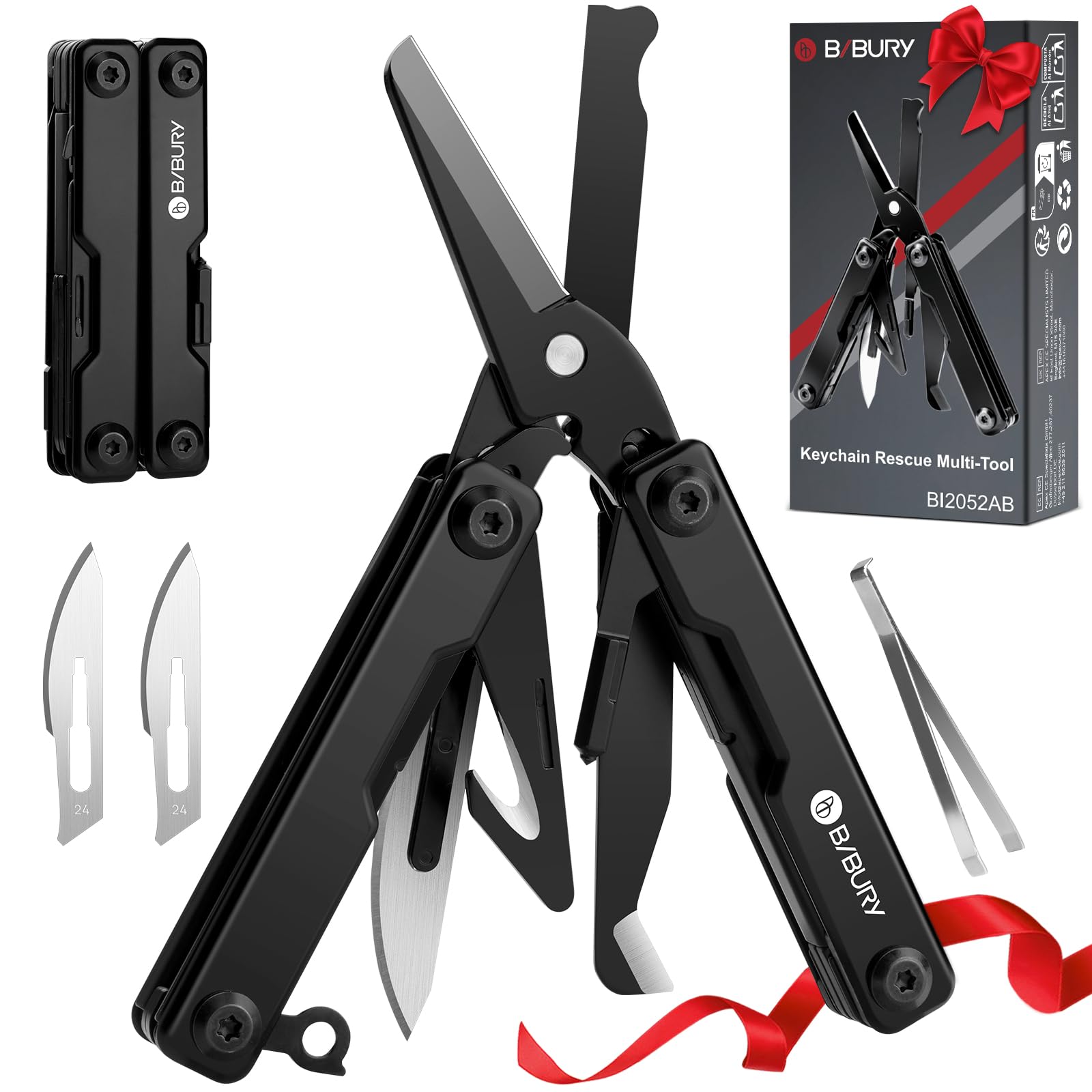 BIBURY BI2052AB mini multitool scissors for on-the-go tasks and everyday fixes.