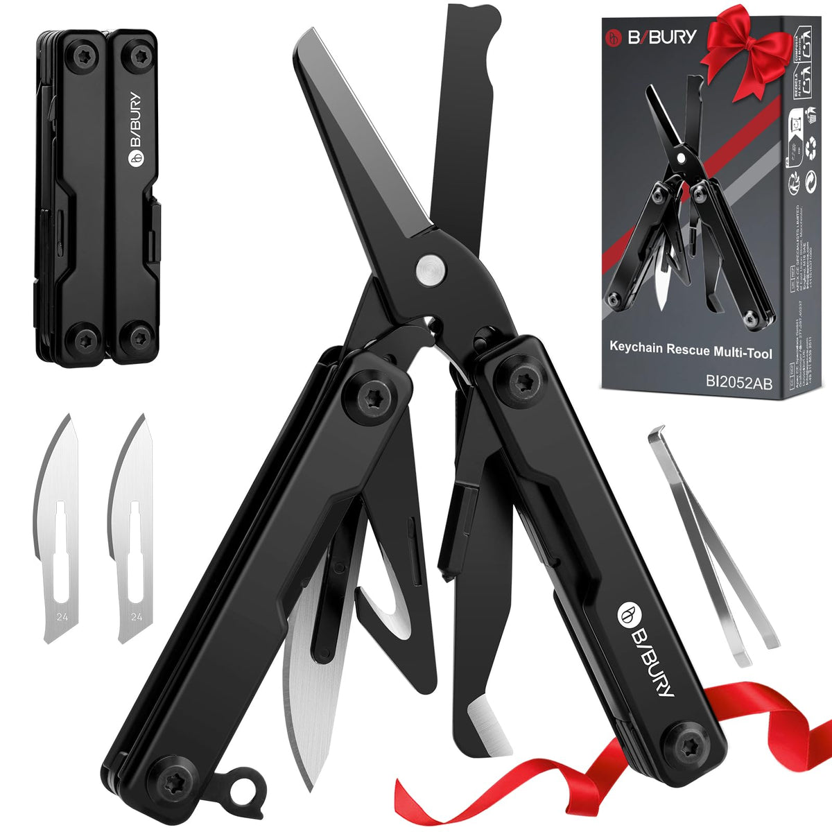 BIBURY BI2052AB mini multitool scissors for on-the-go tasks and everyday fixes.