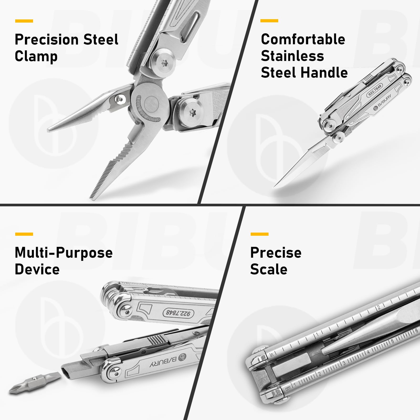 BIBURY multitool for home, camping, and on-the-go outdoor projects.