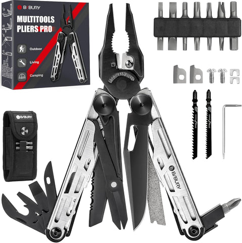 BIBURY Multitool Pliers Pro BI2045 folded design for easy portability and quick tasks.