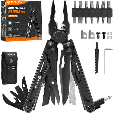 Bibury Multitool Pliers Pro BI2045AB folded for portable everyday carry
