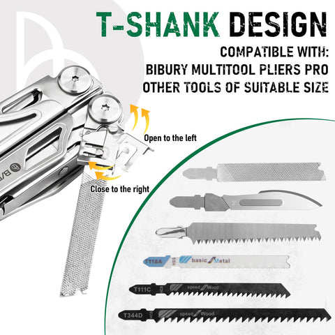 BIBURY spare parts kit interchangeable saw blades for versatile cuts on projects.