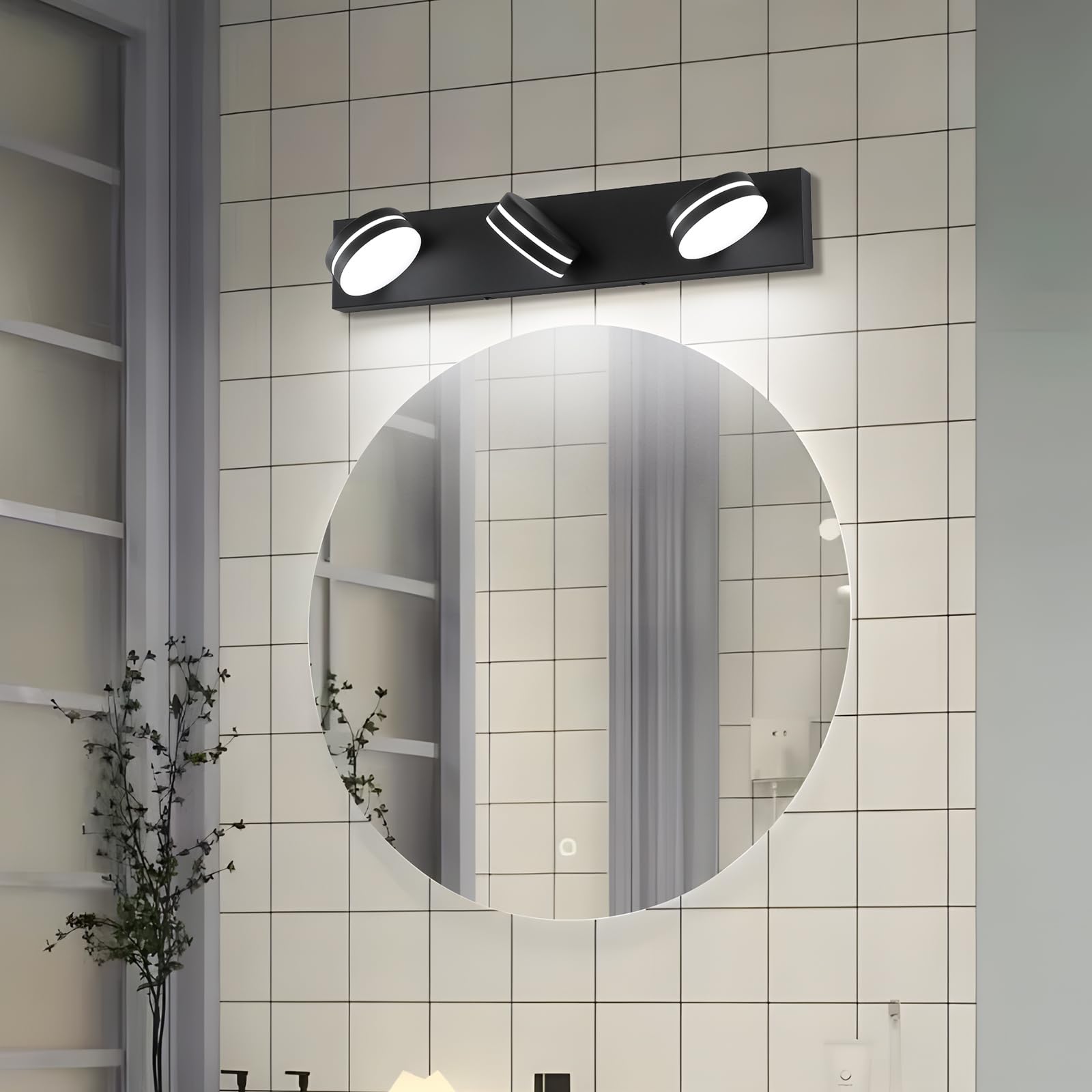 Bicrink 24-inch vanity light fits standard mirror setups.