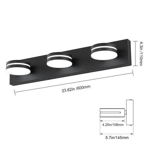 Bicrink matte black bathroom light complements modern interiors.